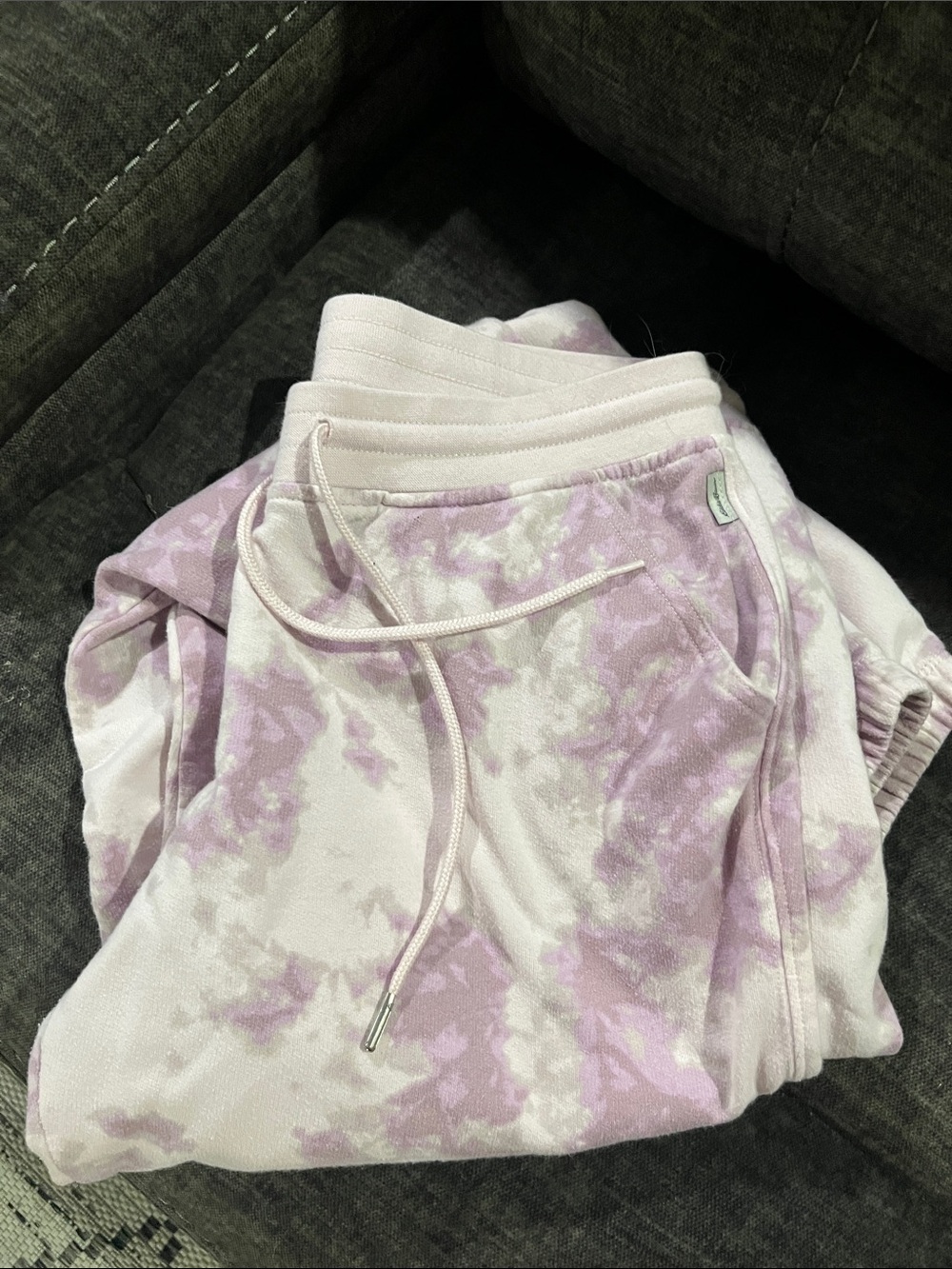 Tie-Dye Lavender & White Jogger Sweatpants. Eddie Bauer joggers. Great condition